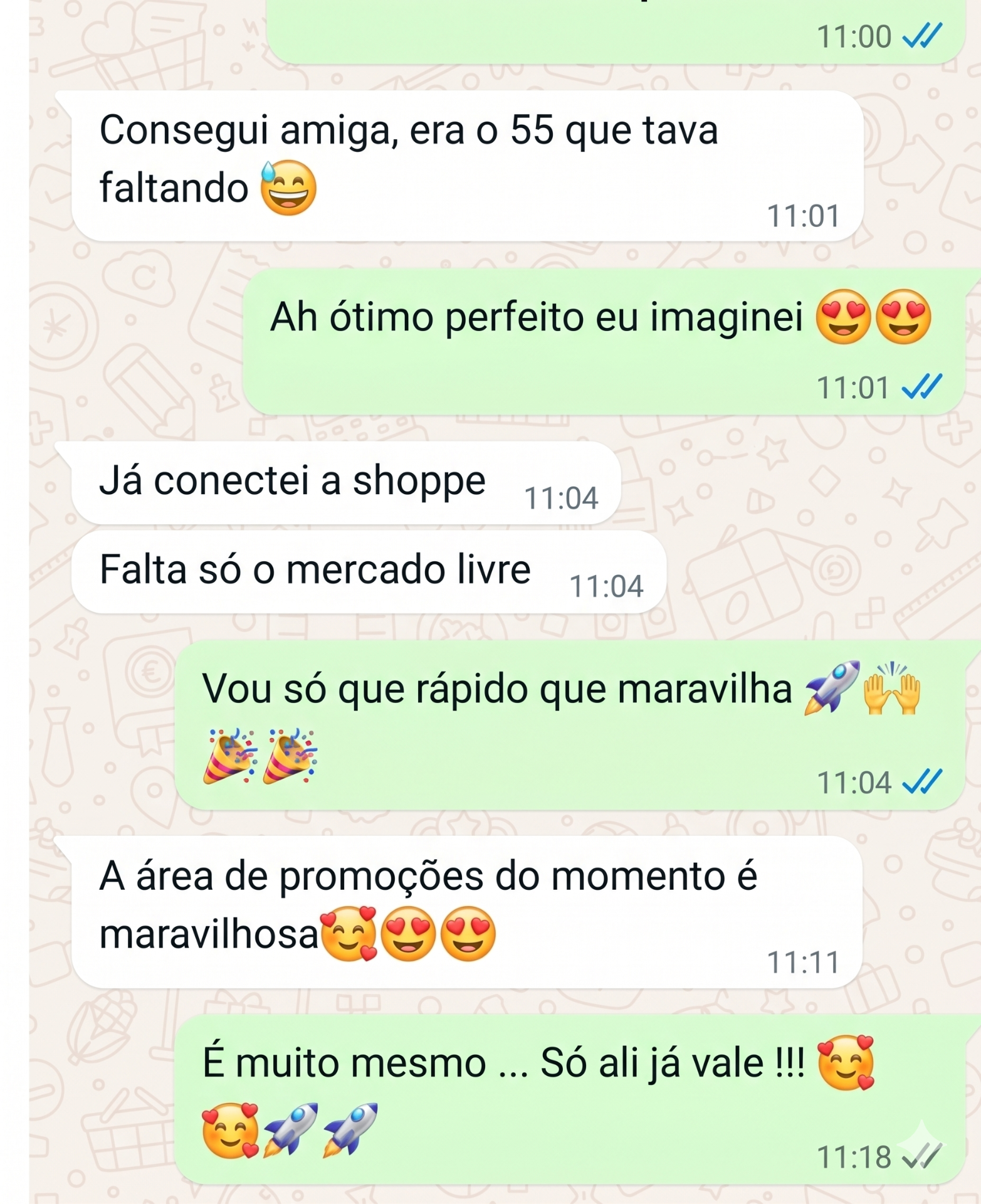 Depoimento de afiliada AfiliAI no WhatsApp